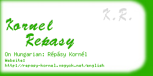 kornel repasy business card
